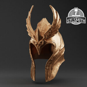 elven helmet render bronze