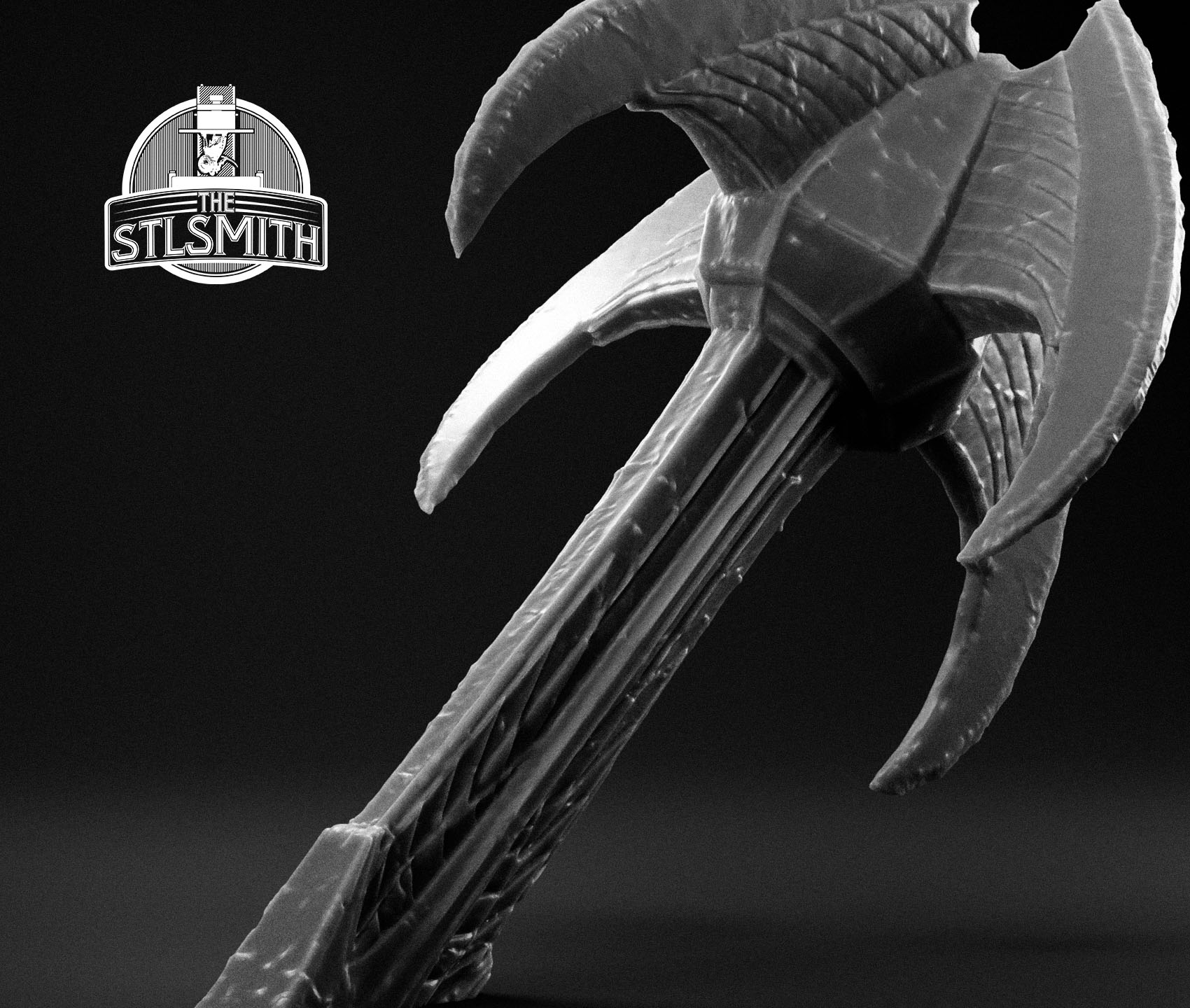 elven mace render bw 02 elven mace render bw 02