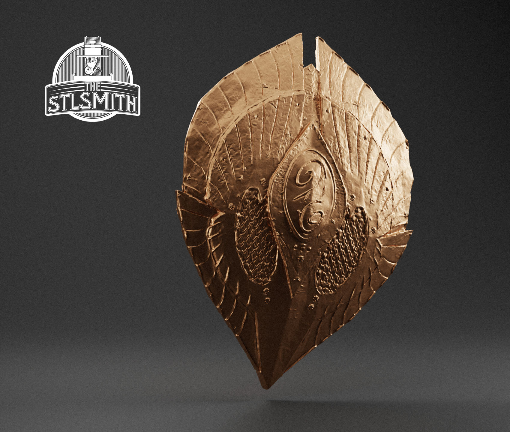 elven shield render bronze elven shield render bronze
