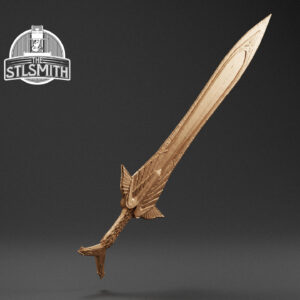 elven sword render bronze