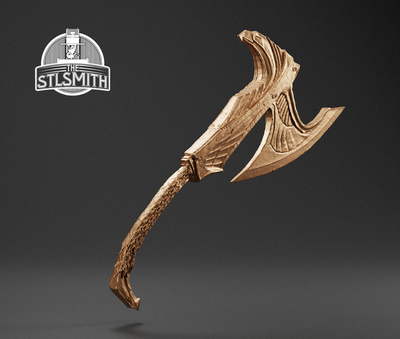 elven war axe render bronze elven war axe render bronze