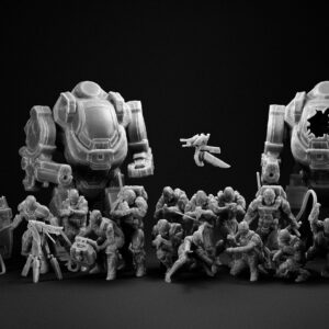 enemy cerberus set render bw