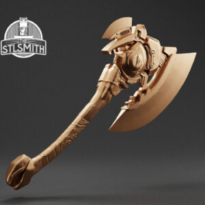 energy axe render bronze