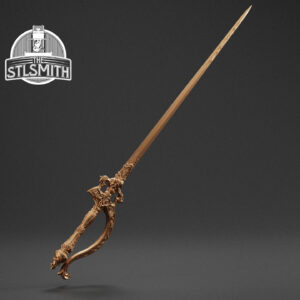 epee rapier render bronze