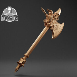 erlang shen axe render bronze