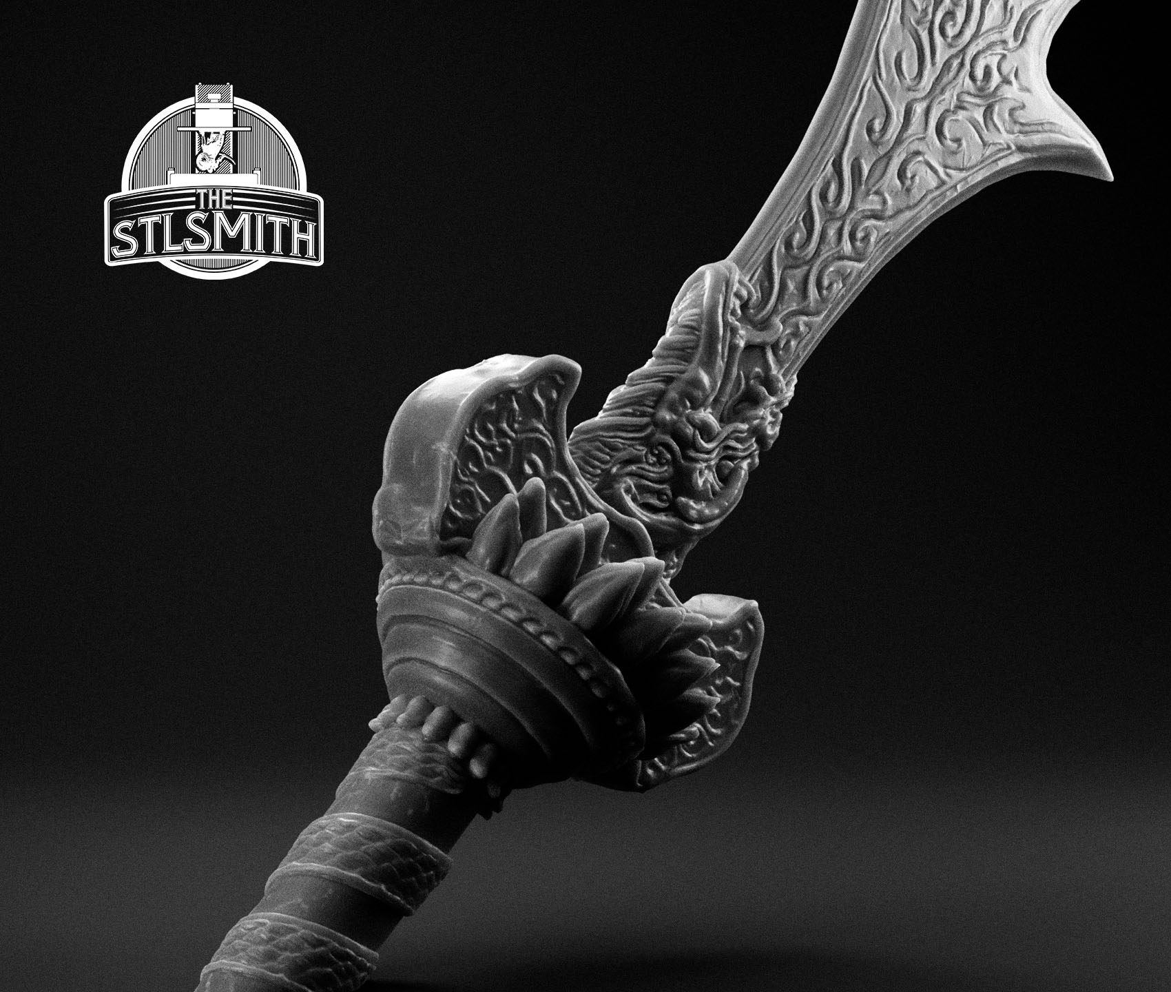 erlang shen spear render bw 02 erlang shen spear render bw 02