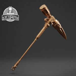 exploding pickaxe render bronze