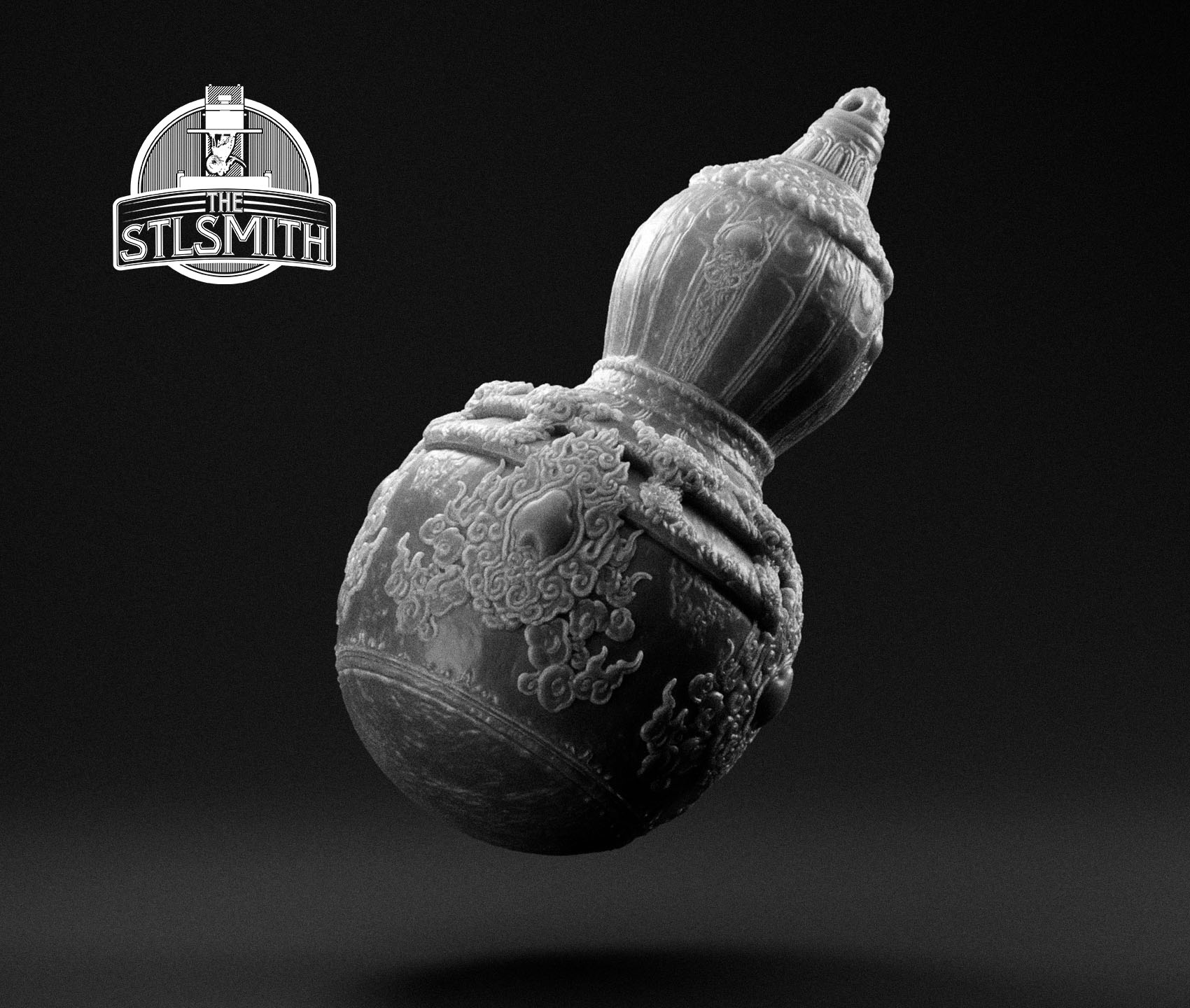 fiery gourd render bw fiery gourd render bw