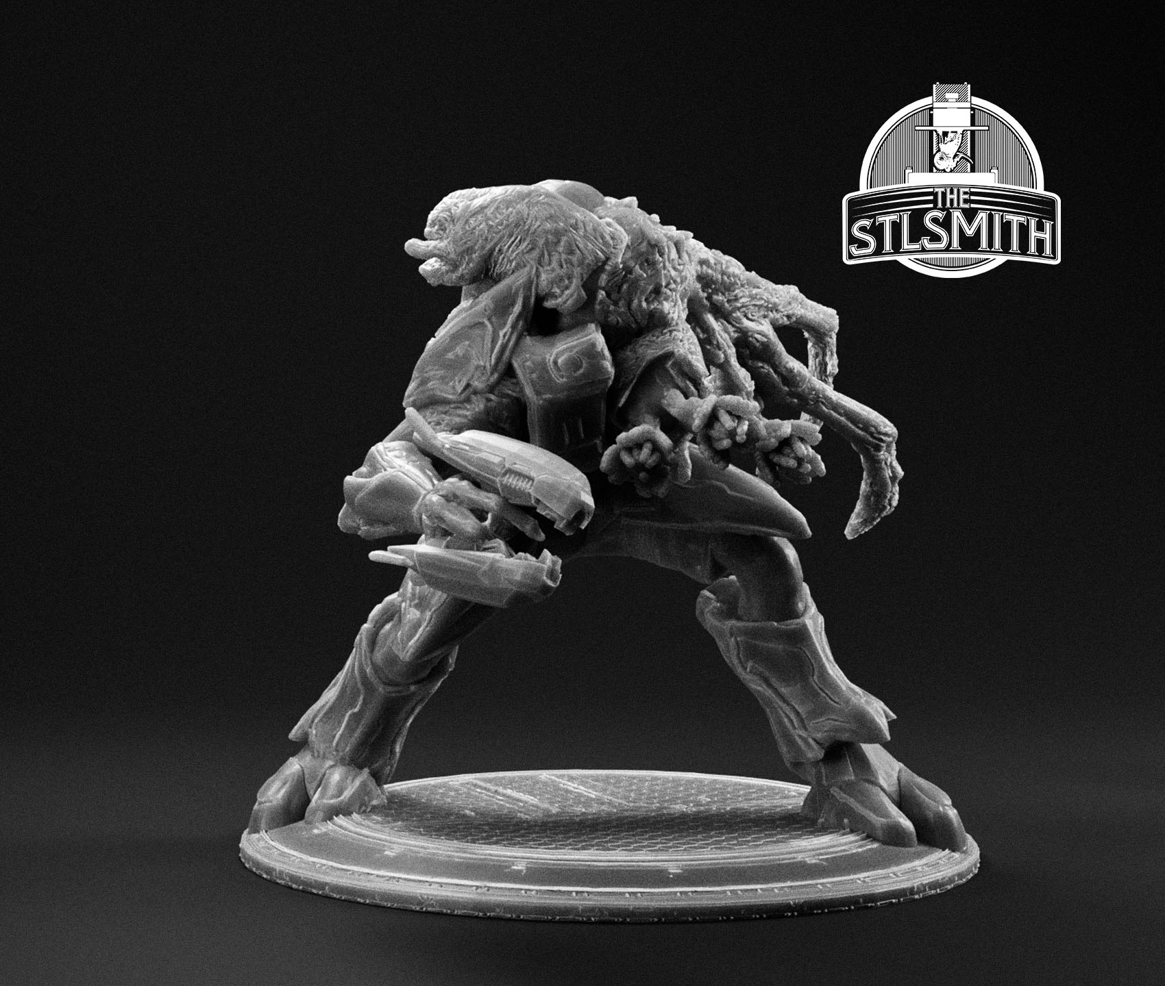 flood elite armed render bw flood elite armed render bw