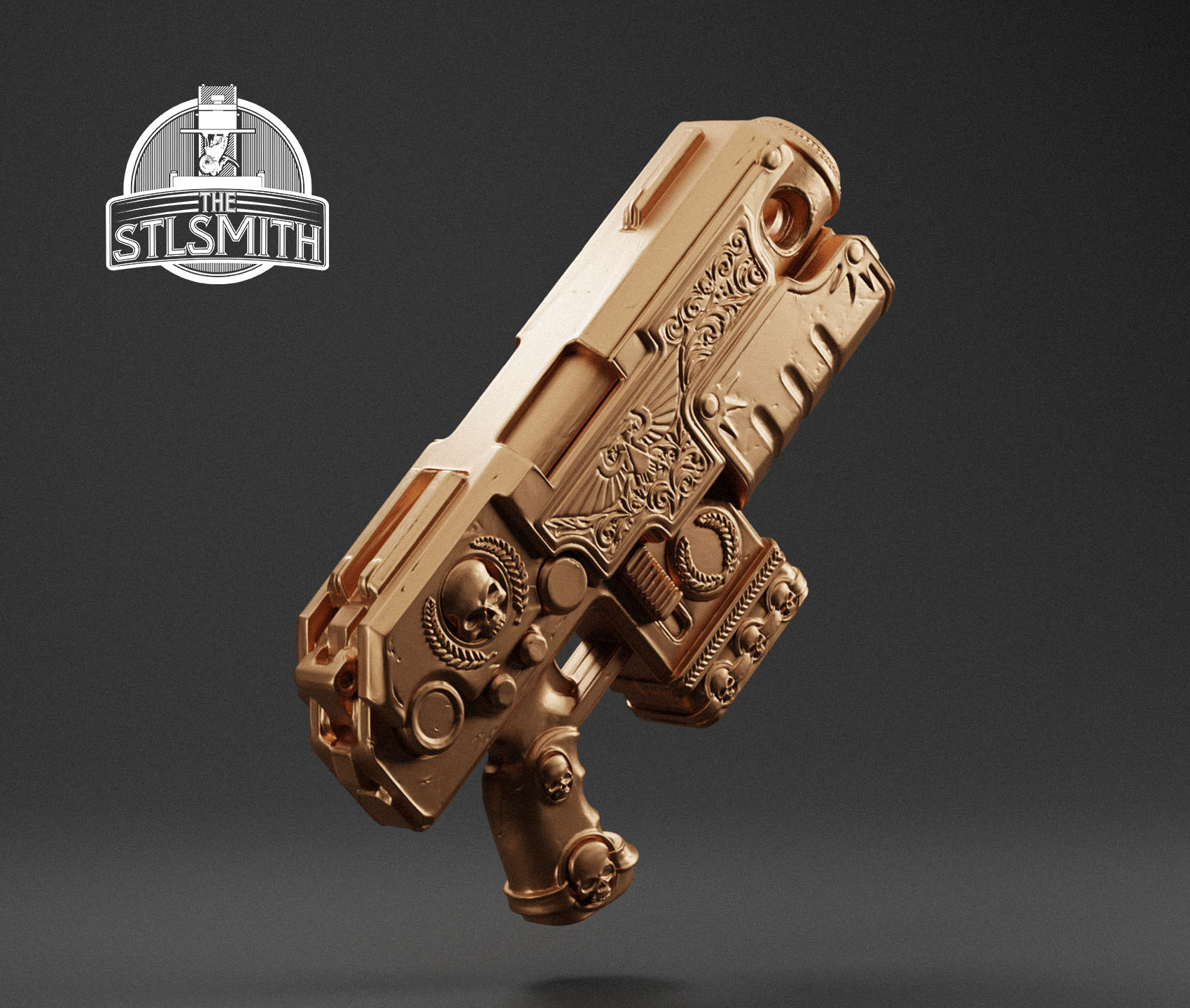 gathalamor crusade heavy bolt pistol render bronze gathalamor crusade heavy bolt pistol render bronze