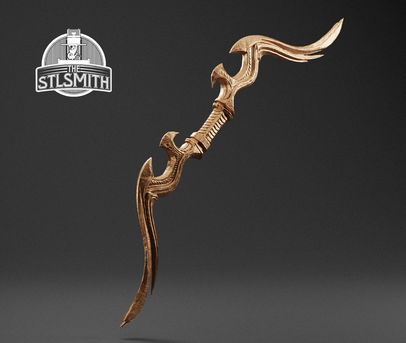 glass bow render bronze glass bow render bronze