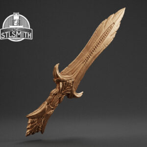 glass dagger render bronze