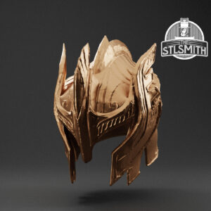 glass helmet render bronze