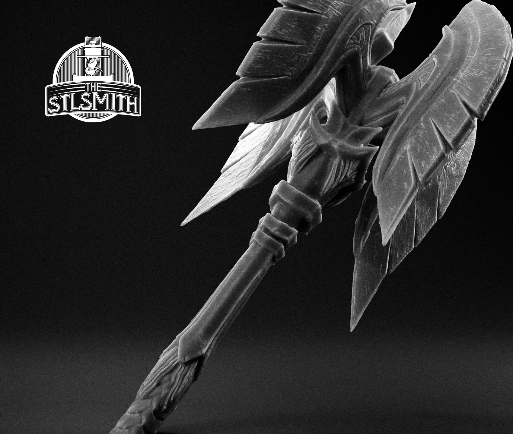 glass mace render bw 02 glass mace render bw 02