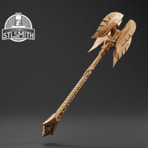 glass mace render bronze