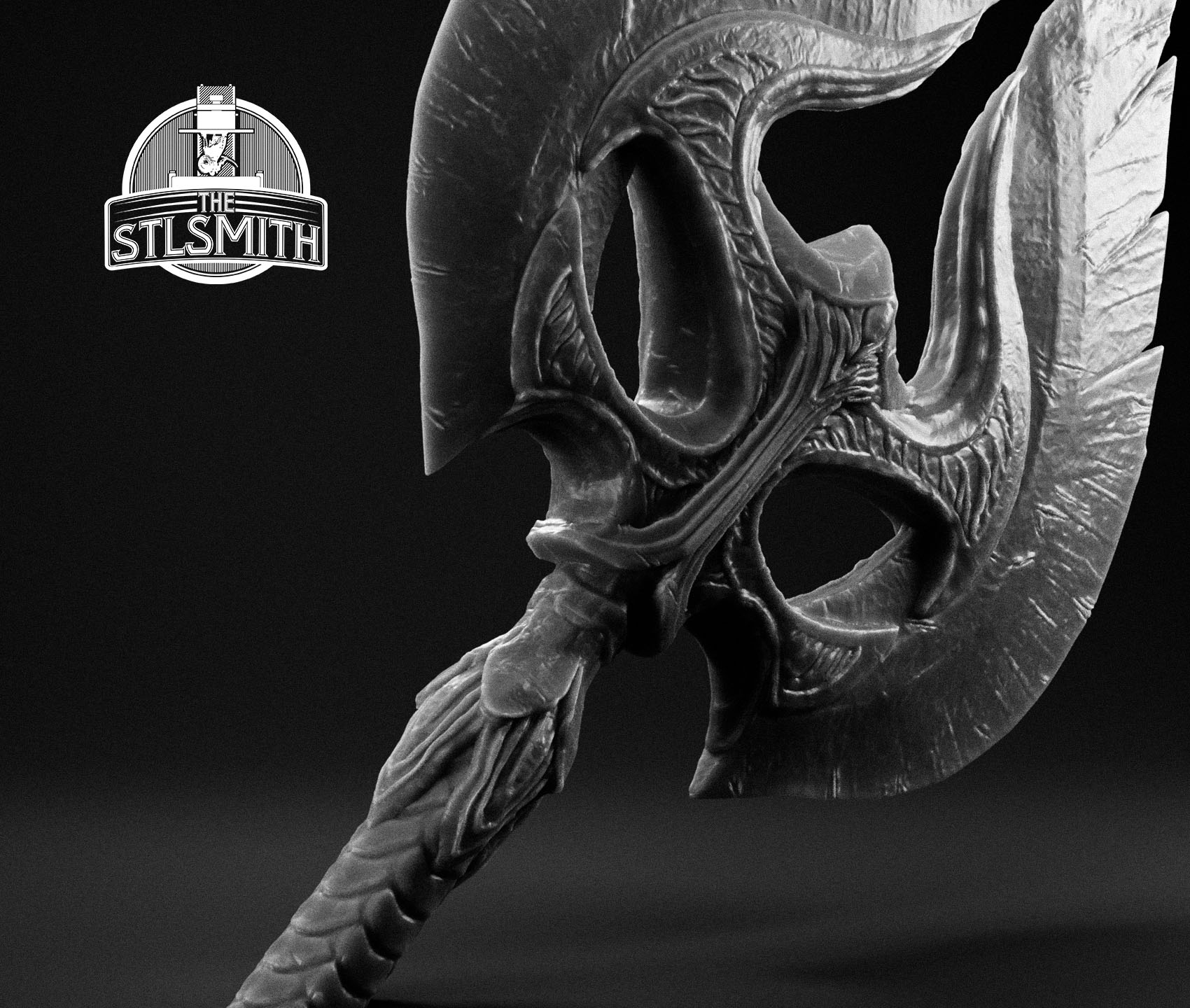 glass war axe render bw 02 glass war axe render bw 02
