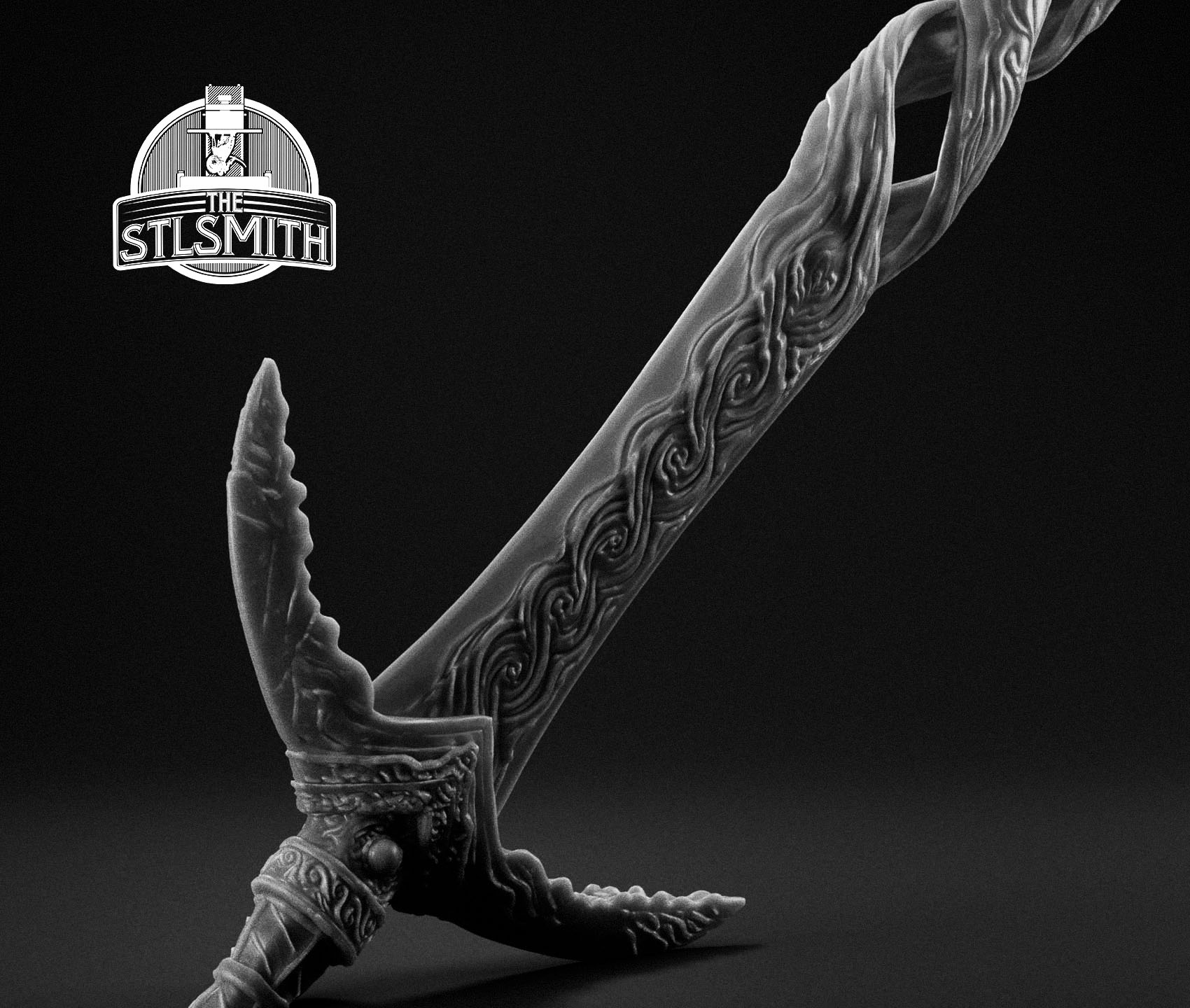 godslayer's greatsword render bw 02 godslayer's greatsword render bw 02
