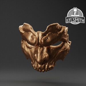golden mask of fury render bronze