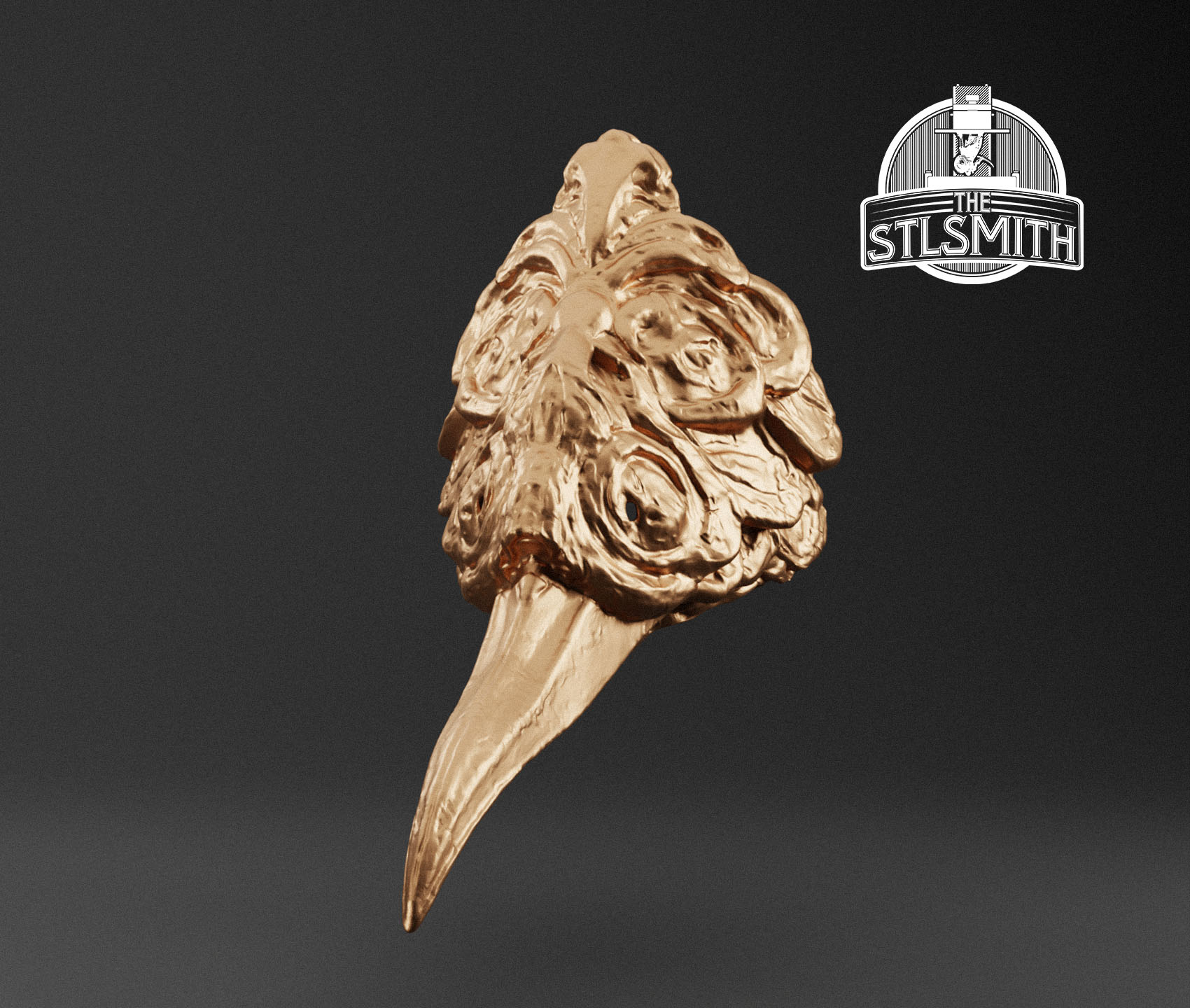 gravebird helm render bronze gravebird helm render bronze