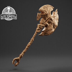 grinning axe render bronze