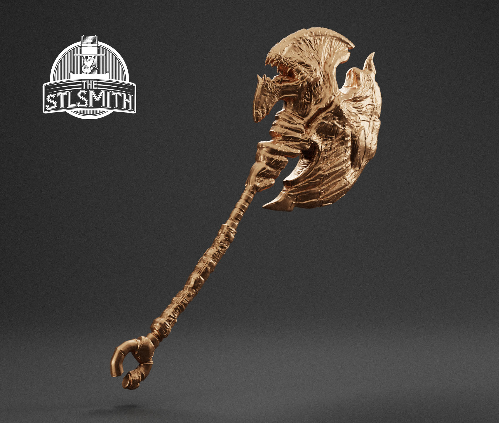 grinning axe render bronze grinning axe render bronze