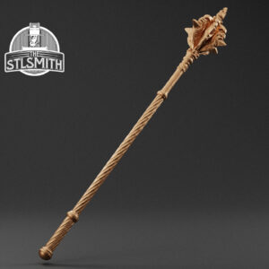 grotesque mace render bronze