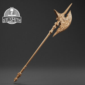 guardian's halberd render bronze