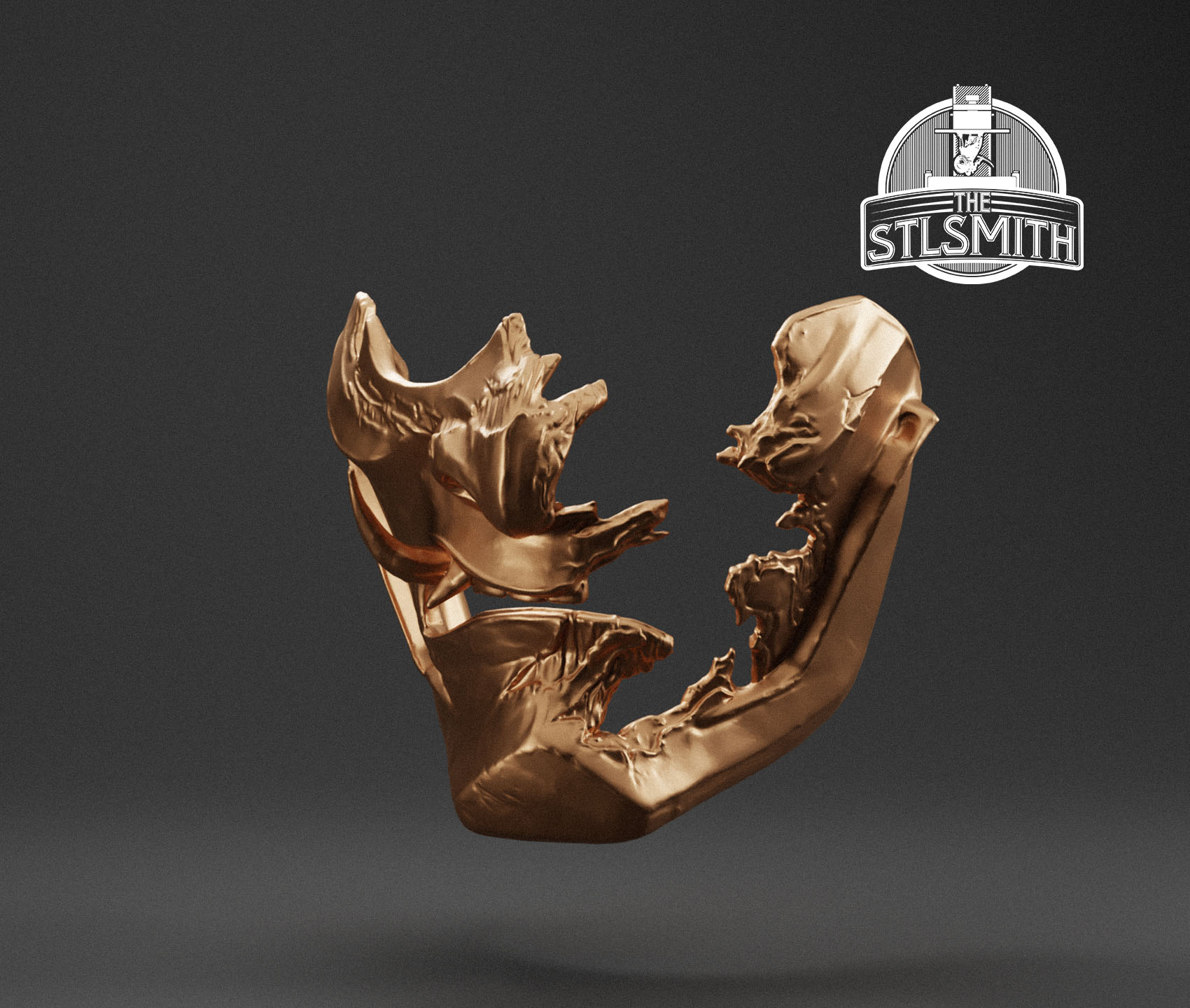 guardian's scowl mask render bronze guardian's scowl mask render bronze
