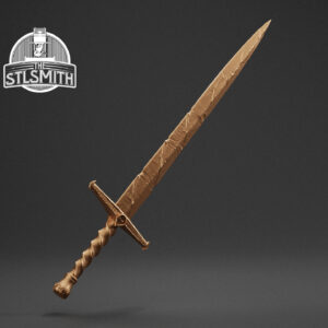 hallowed knight sword render bronze