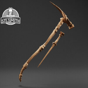 hammer and chisel render bronze