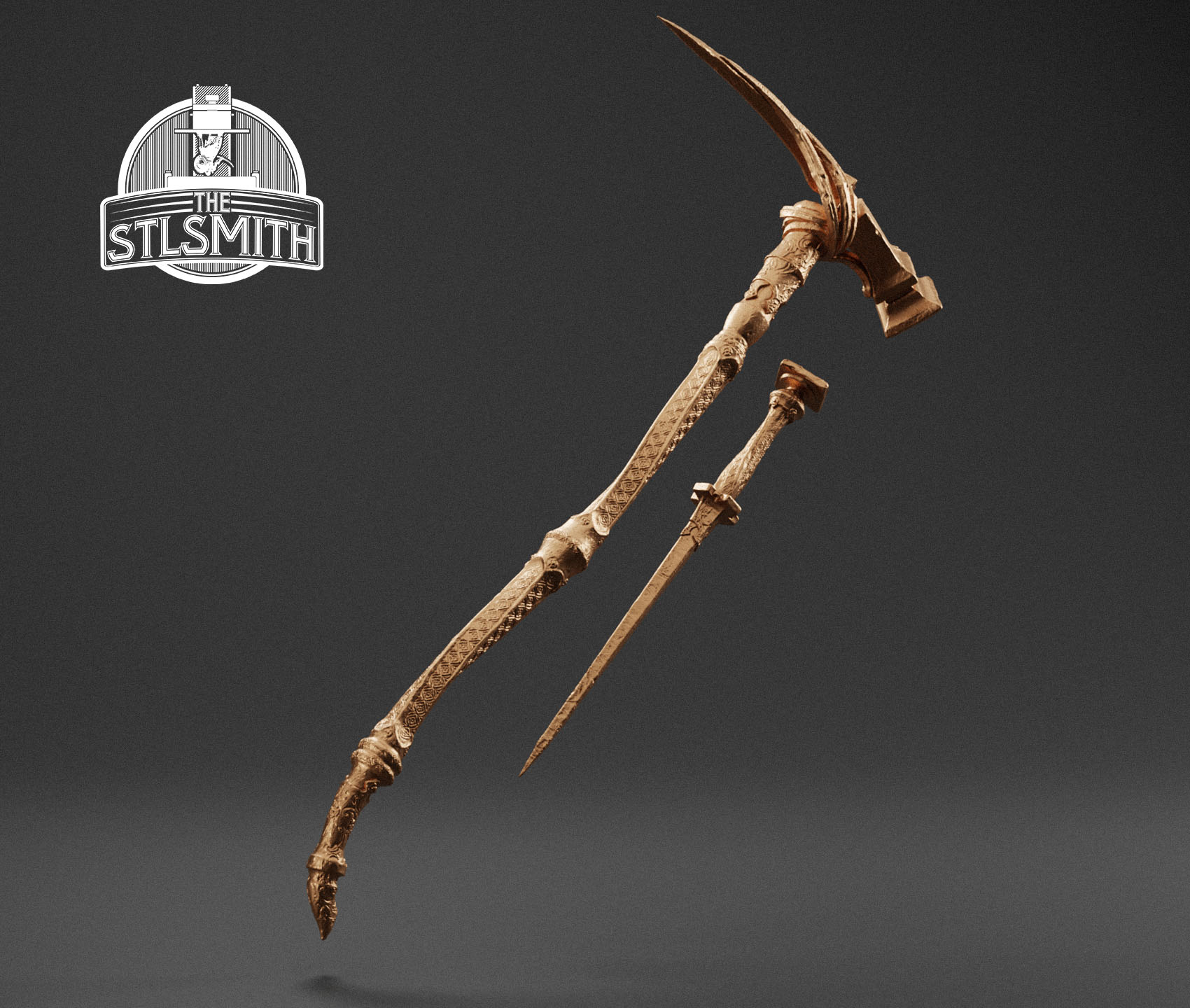 hammer and chisel render bronze hammer and chisel render bronze