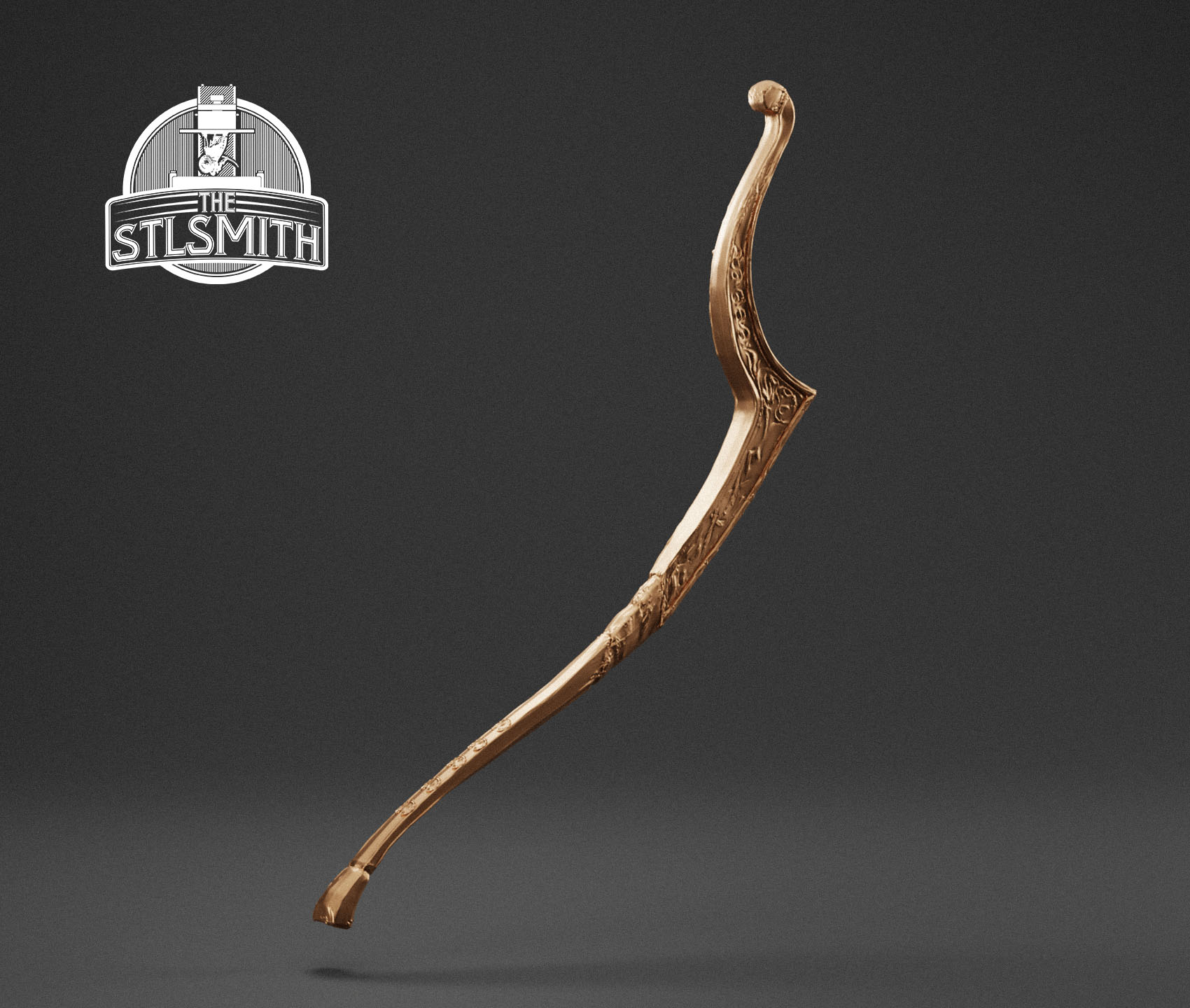 harp bow render bronze harp bow render bronze