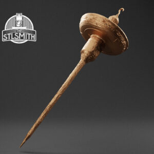 hazel's weaver spindle render bronze