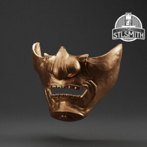 hero of tsushima mask render bronze