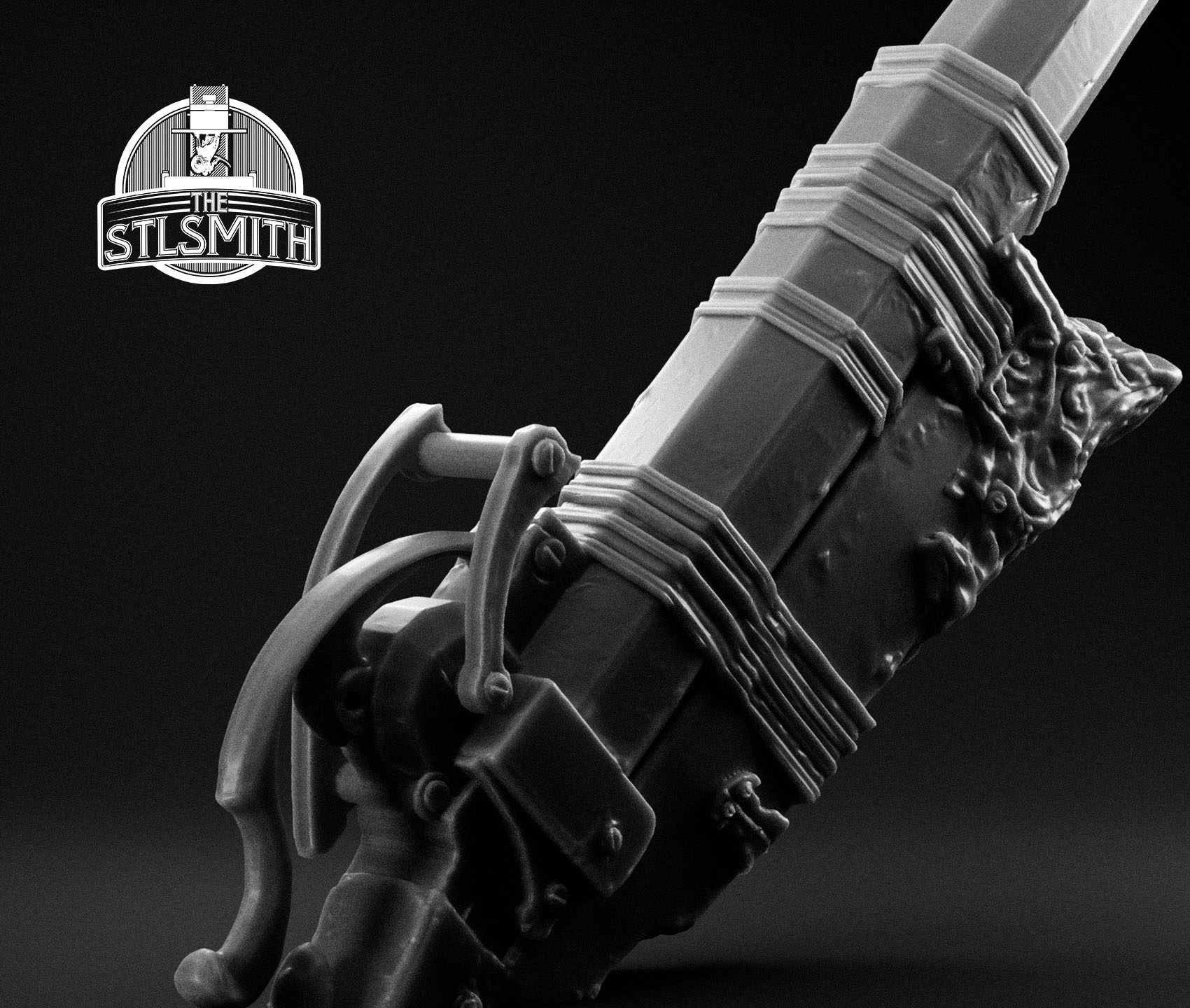 hunter blunderbuss 02 render bw hunter blunderbuss 02 render bw