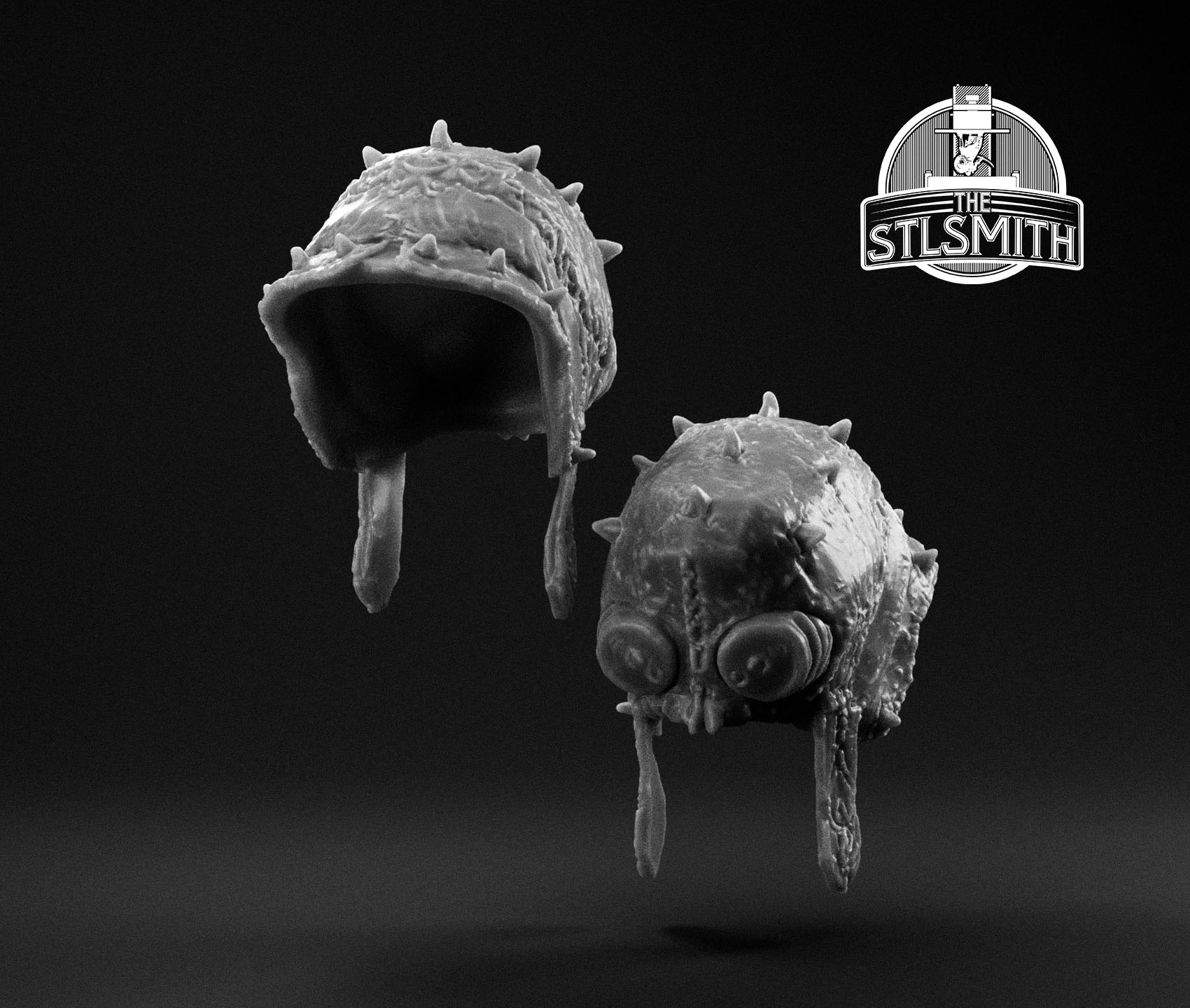 hunter grenadier savage helmet render bw hunter grenadier savage helmet render bw