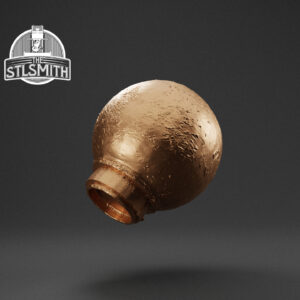 iron ball render bronze