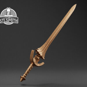 knight's sword render bronze