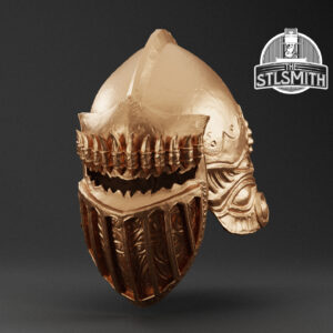 madness helmet render bronze