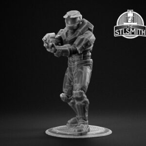 master chief classic render bw