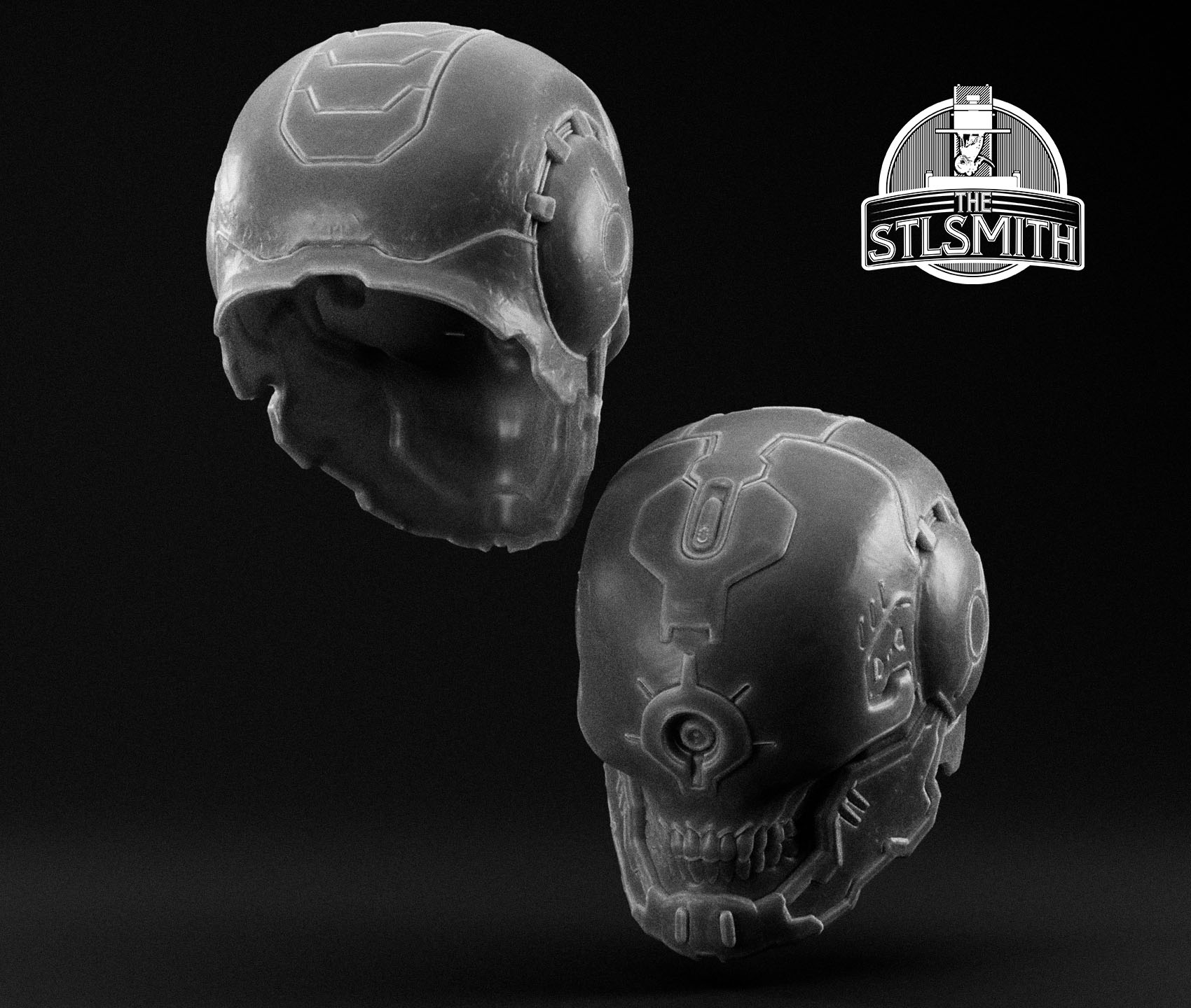 maykr slayer helmet render bw maykr slayer helmet render bw