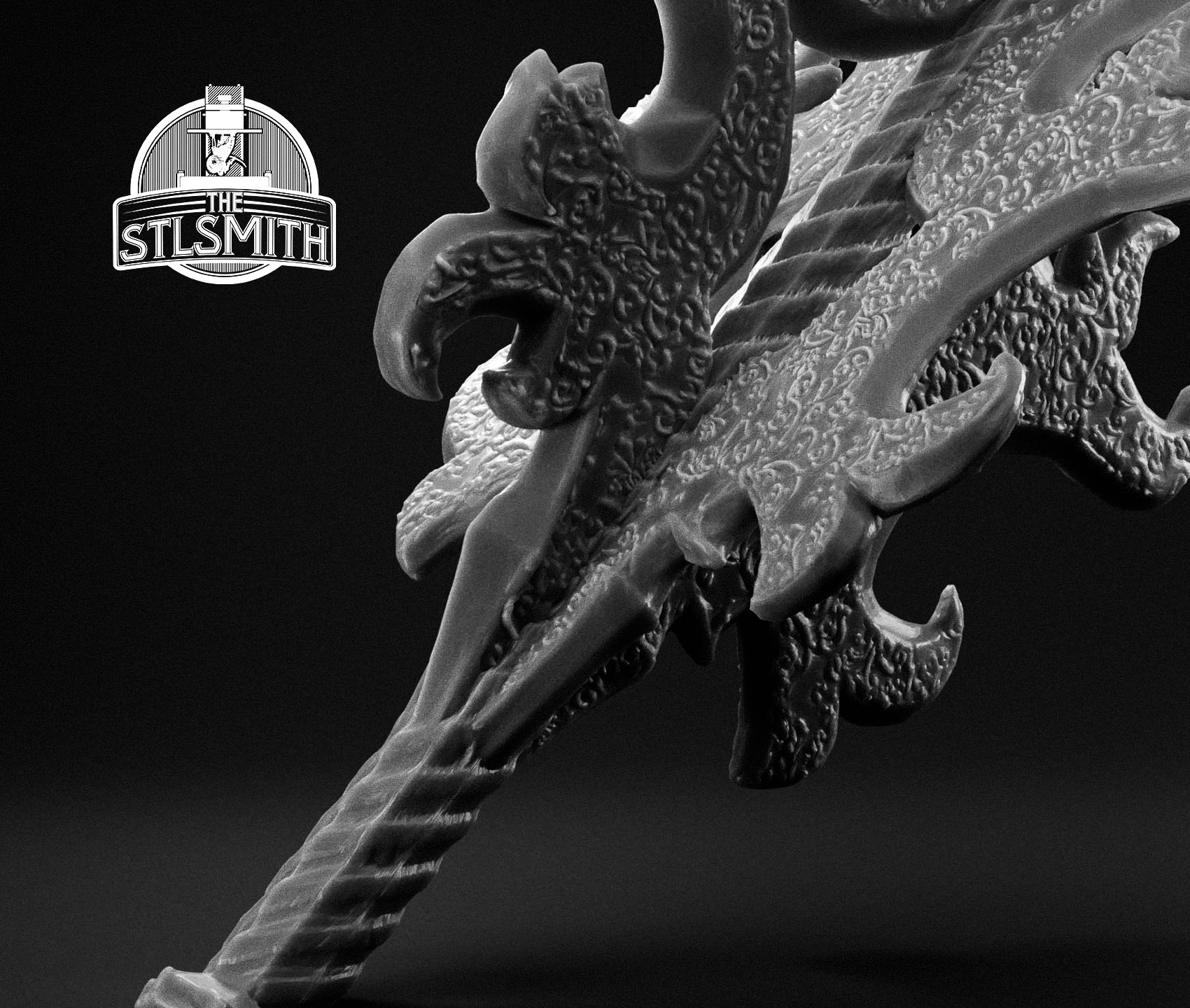 monk's flamemace render bw 02 monk's flamemace render bw 02