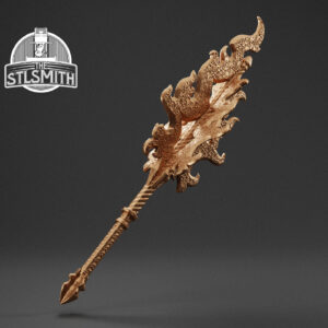monk's flamemace render bronze