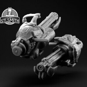 mulcher gatling render bw