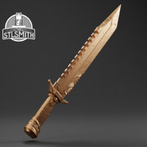 ophelian liberation combat knife render bronze