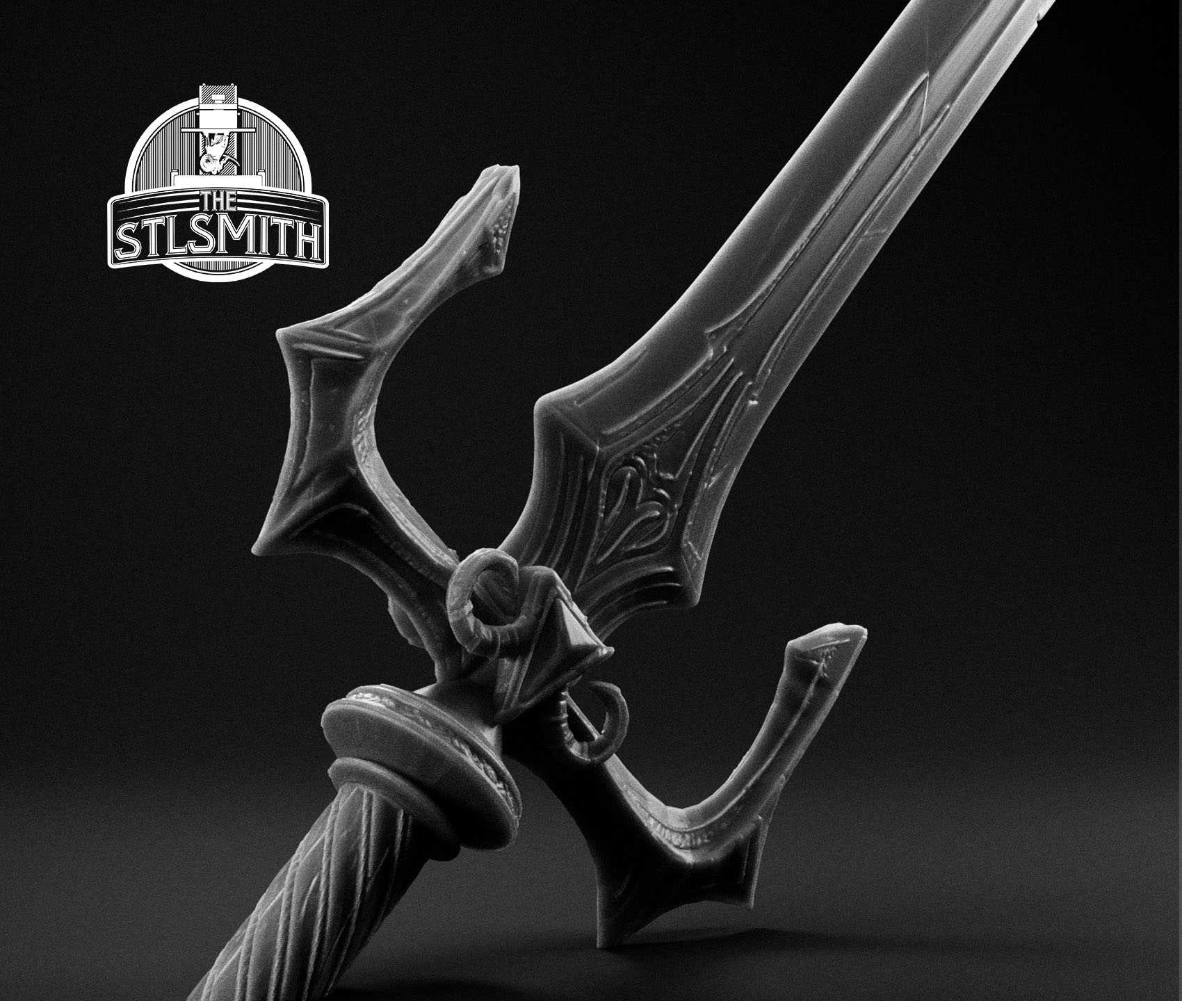 penetrating sword render bw 02 penetrating sword render bw 02