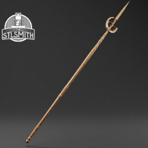 pilgrim's spontoon render bronze