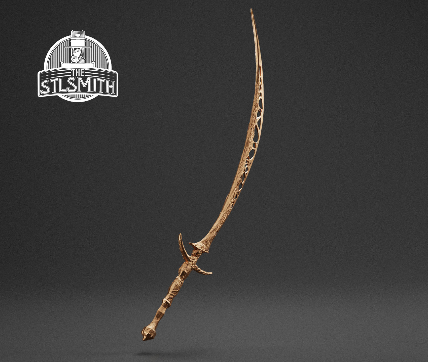 pontiff knight curved sword render bronze pontiff knight curved sword render bronze