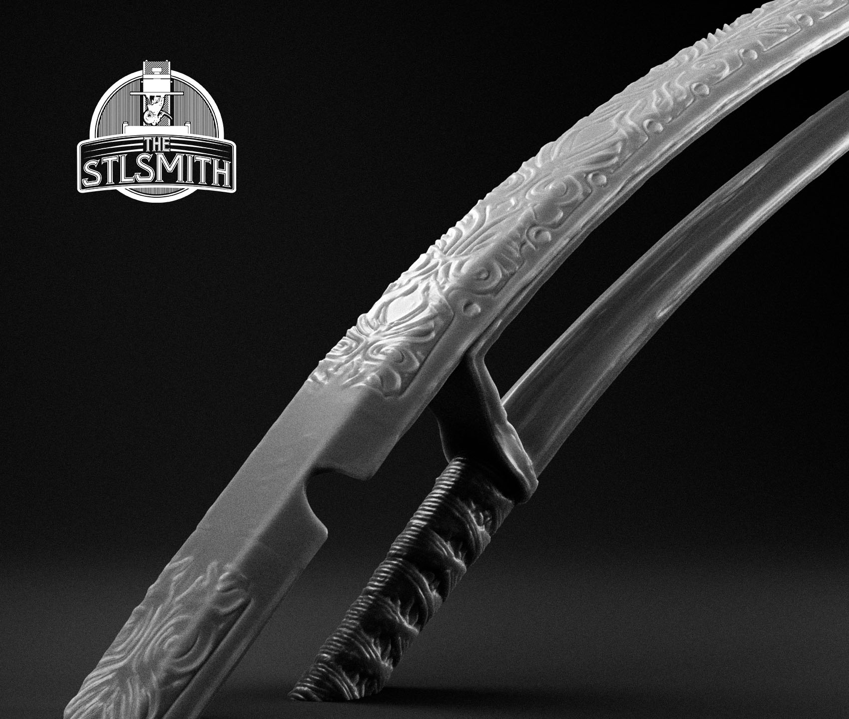 predator bow 02 render bw predator bow 02 render bw