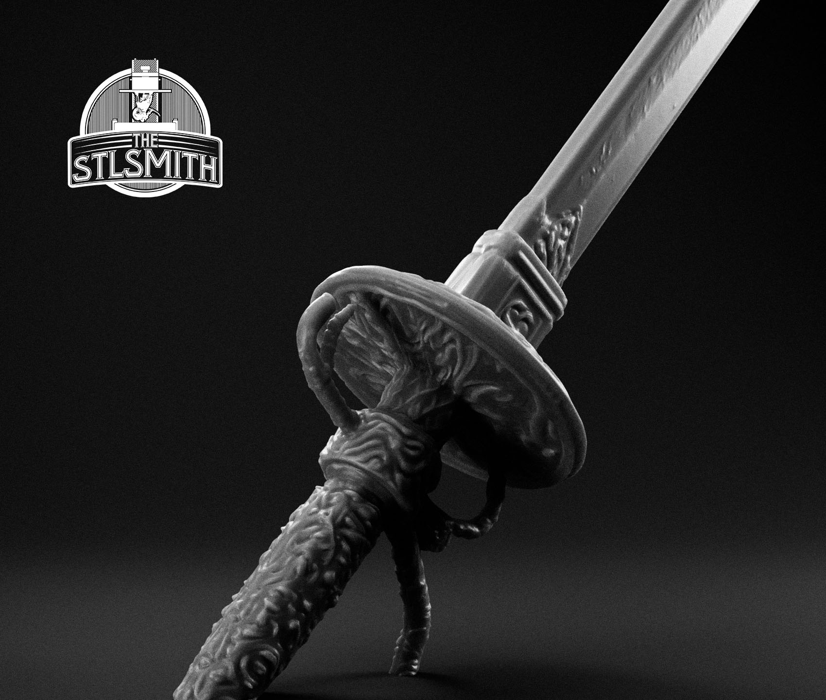 rakuyo sword 02 render bw rakuyo sword 02 render bw